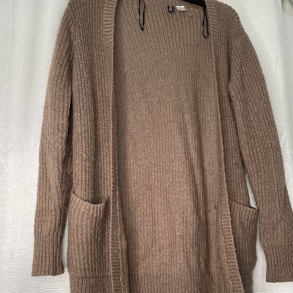 Women's Cardigan- "H&M" in Tan, Size 8